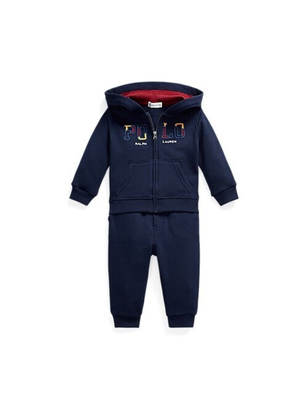 Ralph Lauren Baby Navy Blue Hoodie and Sweatpants Tracksuit Set Size 9M